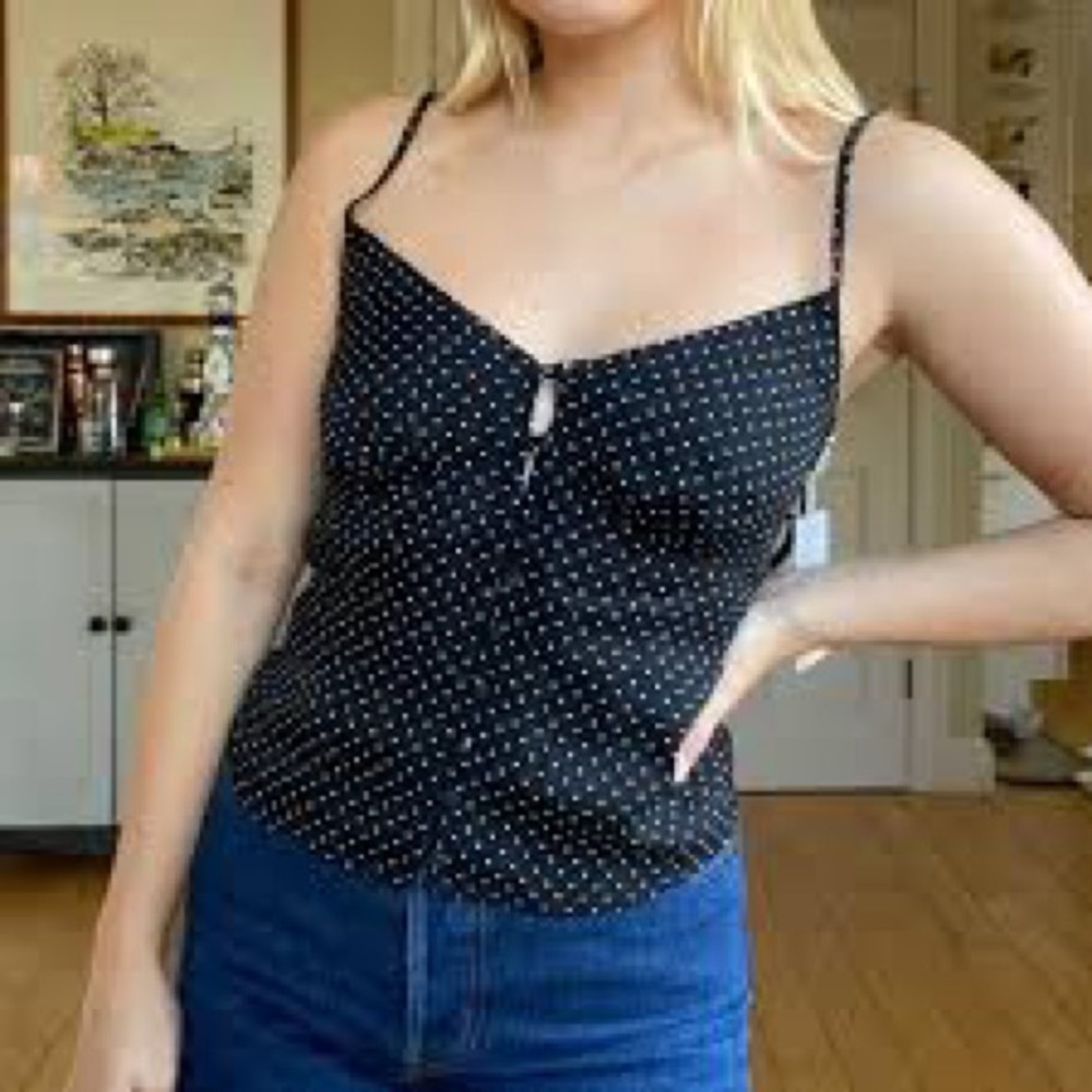 Rampart Reformation Black Polka Dot Women's Top
